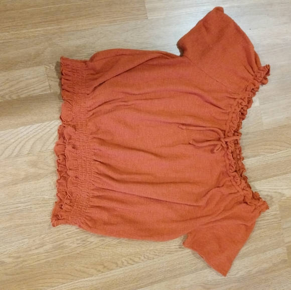 Burnt Orange Off the Shoulder Too - Picture 2 of 2